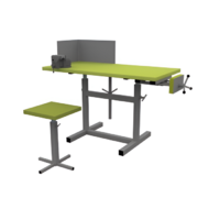 Верстак ученический комбинированный с тисками и струбциной, с защитным экраном и табуретом - fgospostavki.ru - Махачкала