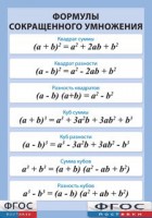 Таблица "Формулы сокращенного умножения" (винил) - fgospostavki.ru - Махачкала