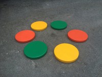 Диски цветные амортизационные деревянные (комплект 6 штук) - fgospostavki.ru - Махачкала