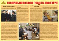 Плакат "Первоначальная постановка граждан на воинский учет" - fgospostavki.ru - Махачкала