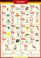 Таблица "Грамматика немецкого языка. Немецкий алфавит в картинках (с транскрипцией)" (100х140 сантиметров, винил) - fgospostavki.ru - Махачкала