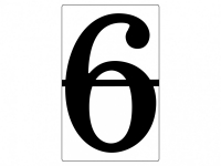 Набор магнитных карточек "Произвольный размер "6" (3 штуки) - fgospostavki.ru - Махачкала