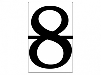 Набор магнитных карточек "Произвольный размер "8" (3 штуки) - fgospostavki.ru - Махачкала