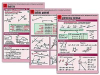 Комплект таблиц по геометрии "Планиметрия. Преобразования фигур. Координаты. Векторы" (10 таблиц, А1, ламинированные) - fgospostavki.ru - Махачкала