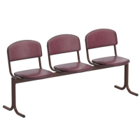 Блок стульев 3-х местный с не откидывающимися сидениями (кожзам) - fgospostavki.ru - Махачкала