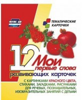 Тематические карточки "Мои первые слова" (красный цвет) - fgospostavki.ru - Махачкала