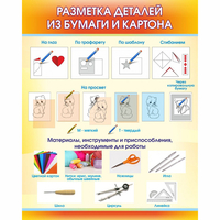 Стенд "Разметка деталей из бумаги и картона" - fgospostavki.ru - Махачкала