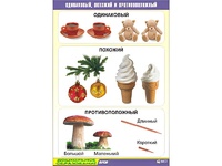Таблица демонстрационная "Одинаковый, похожий и противоположный" (винил 70x100) - fgospostavki.ru - Махачкала