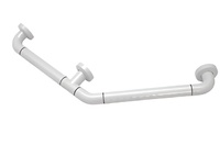 Поручень угловой трехопорный с антибактериальным покрытием (белая) - fgospostavki.ru - Махачкала