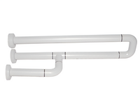 Поручень неоткидной трёхопорный с антибактериальным покрытием (белый) - fgospostavki.ru - Махачкала
