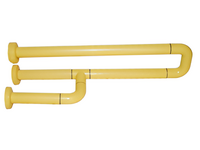 Поручень неоткидной трёхопорный с антибактериальным покрытием (желтый) - fgospostavki.ru - Махачкала