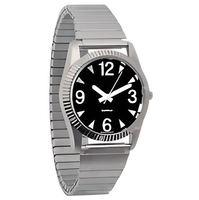 Часы мужские с черным циферблатом на растягивающемся ремешке - fgospostavki.ru - Махачкала