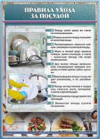 Стенд "Правила ухода за посудой" - fgospostavki.ru - Махачкала