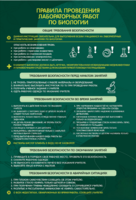 Стенд "Правила выполнения лабораторных работ по биологии" Вариант 1 - fgospostavki.ru - Махачкала