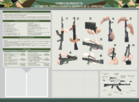 Стенд-уголок маркерный "Техника безопасности. Устройство, сборка и разборка автомата АК-74. Нормативы" - fgospostavki.ru - Махачкала