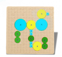 Тактильно-развивающая панель с разноцветными шестеренками - fgospostavki.ru - Махачкала