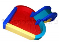 Сухой бассейн "Сердечко" с горкой 160х80х90 сантиметров - fgospostavki.ru - Махачкала