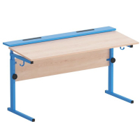 Стол ученический двухместный с наклоном столешницы (0-15°) на прямоугольной трубе - fgospostavki.ru - Махачкала