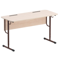 Стол двухместный ученический на круглой трубе - fgospostavki.ru - Махачкала