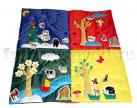 Дидактический коврик "Времена года" с дополнительными аппликациями животных - fgospostavki.ru - Махачкала