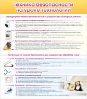 Стенд "Техника безопасности на уроке технологии" - fgospostavki.ru - Махачкала