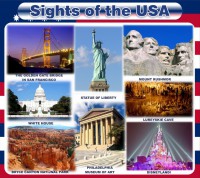 Стенд "Достопримечательности США" Вариант 1 - fgospostavki.ru - Махачкала
