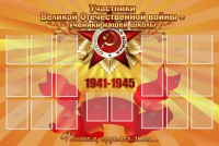 Стенд "Участники ВОВ - ученики нашей школы" - fgospostavki.ru - Махачкала