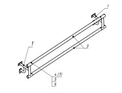 Станок хореографический пристенный (1,5 метра, двухрядный) - fgospostavki.ru - Махачкала