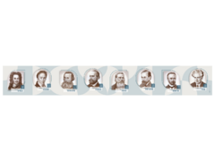 Стенд-лента "Выдающиеся ученые-историки" - fgospostavki.ru - Махачкала