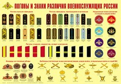 Плакат "Погоны и знаки различия военнослужащих России" - fgospostavki.ru - Махачкала