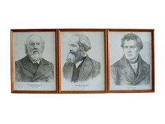 Портреты выдающихся физиков (деревянная рамка, под стеклом) - fgospostavki.ru - Махачкала