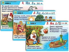 Комплект таблиц для нач. шк. "Обучение грамоте. Алфавит в загадках, пословицах" (32 таб., А1, лам.) - fgospostavki.ru - Махачкала