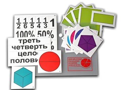 Набор для изучения простых дробей. Составление целого из частей (раздаточный) - fgospostavki.ru - Махачкала