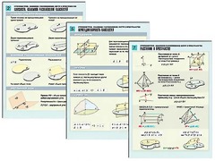 Комплект таблиц по геометрии "Стереометрия. Взаимное расположение фигур в пространстве" раздаточные (цветные, ламинированные, А4, 8 штук) - fgospostavki.ru - Махачкала
