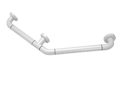 Поручень угловой трехопорный с антибактериальным покрытием (белая) - fgospostavki.ru - Махачкала