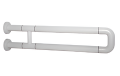 Поручень неоткидной двухопорный с антибактериальным покрытием (белый) - fgospostavki.ru - Махачкала