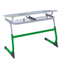 Парта SMARTY двухместная регулируемая по высоте (наклонная столешница) - fgospostavki.ru - Махачкала