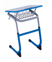 Парта одноместная регулируемая по высоте (наклонная столешница) с антивандальной кромкой - fgospostavki.ru - Махачкала