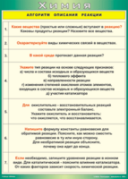 Таблица "Алгоритм описания реакции" (100х140 сантиметров, винил) - fgospostavki.ru - Махачкала