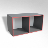 Открытая настенная полка-2-х секционная ТР2 ЛДСП  - fgospostavki.ru - Махачкала