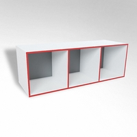 Открытая настенная полка-3-х секционная ТР3 ЛДСП  - fgospostavki.ru - Махачкала