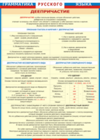 Таблица "Грамматика русского языка. Деепричастие" (100х140 сантиметров, винил) - fgospostavki.ru - Махачкала