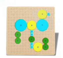 Тактильно-развивающая панель с разноцветными шестеренками - fgospostavki.ru - Махачкала