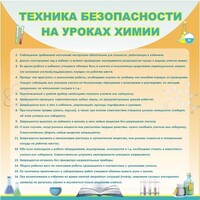 Стенд "Техника безопасности на уроках химии" - fgospostavki.ru - Махачкала