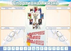 Стенд "Спортивная жизнь" Вариант 2 - fgospostavki.ru - Махачкала