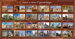 Стенд "Стили и эпохи в архитектуре" - fgospostavki.ru - Махачкала
