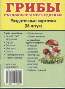 Раздаточные карточки "Грибы съедобные и не съедобные" - fgospostavki.ru - Махачкала
