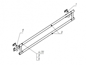 Станок хореографический пристенный (1,5 метра, двухрядный) - fgospostavki.ru - Махачкала
