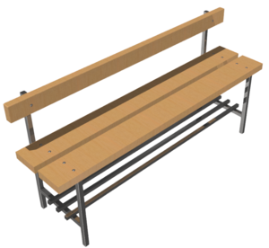 Скамья для раздевалок со спинкой (1,5 метра) - fgospostavki.ru - Махачкала