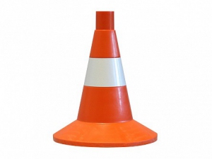 Сигнальный дорожный конус (мягкий, с одной световозвращающей полосой) - fgospostavki.ru - Махачкала